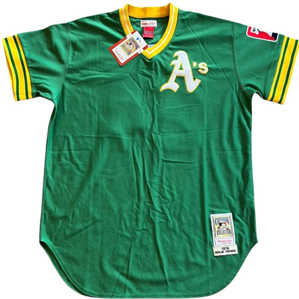 Mitchell‎ & Ness Cooperstown Collection Rollie Fingers Oakland Athletics Jersey